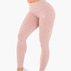 NEW Ryderwear Blush Leopard Leggings Small